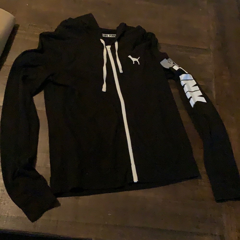 Black hooded jacket